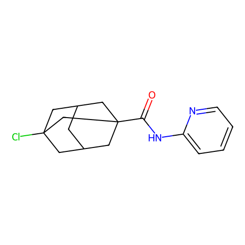 (1R,3S,5R,7S)-3-Chloro-N-(pyridin-2-YL)adamantane-1-carboxamide structure