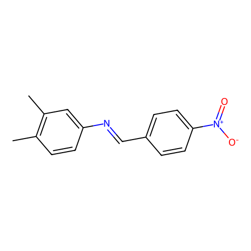 N-(3,4-dimethylphenyl)-1-(4-nitrophenyl)methanimine structure