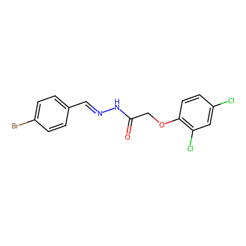 N'-(4-bromobenzylidene)-2-(2,4-dichlorophenoxy)acetohydrazide structure