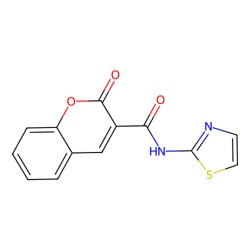 2-oxo-N-(1,3-thiazol-2-yl)-2H-chromene-3-carboxamide structure