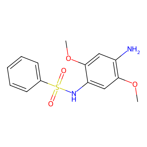 N-(4-amino-2,5-dimethoxyphenyl)benzenesulfonamide structure