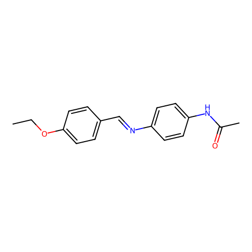 N-(4-{[(E)-(4-ethoxyphenyl)methylidene]amino}phenyl)acetamide structure