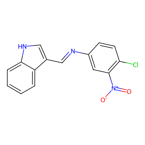 4-Chloro-N-[(E)-1H-indol-3-ylmethylidene]-3-nitroaniline structure