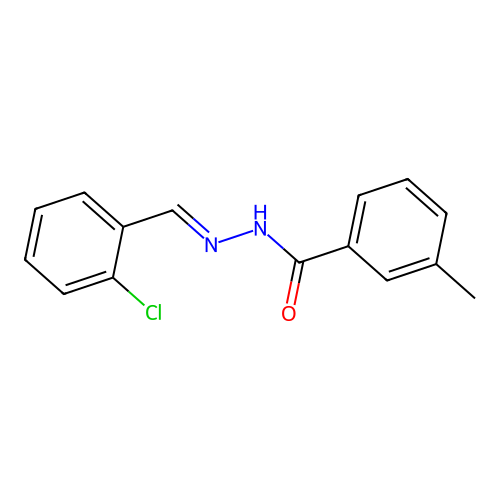 N-[(E)-(2-chlorophenyl)methylideneamino]-3-methylbenzamide structure