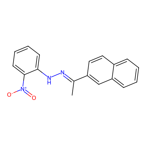 1-(2-Naphthyl)ethanone {2-nitrophenyl}hydrazone structure