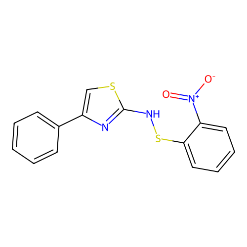 2-[({2-Nitrophenyl}sulfanyl)amino]-4-phenyl-1,3-thiazole structure