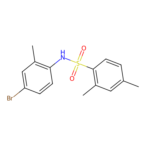 [(2,4-Dimethylphenyl)sulfonyl](4-bromo-2-methylphenyl)amine structure