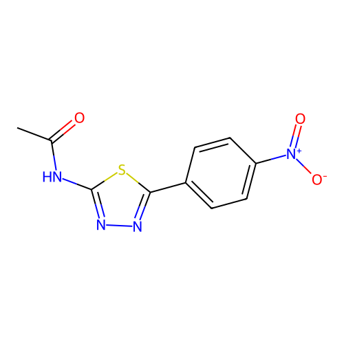 N-[5-(4-Nitrophenyl)-1,3,4-thiadiazol-2-yl]acetamide structure