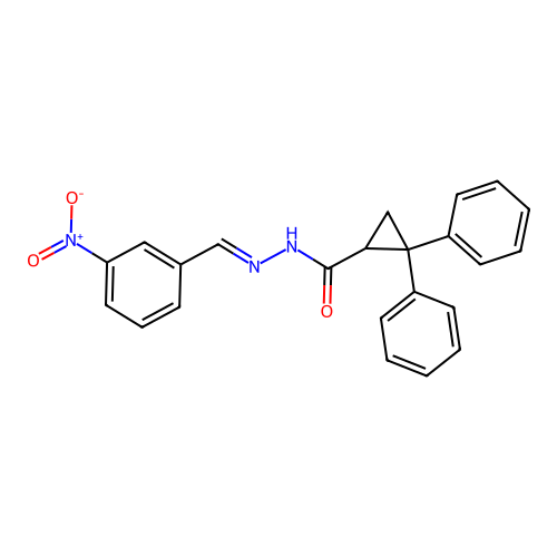 N'-(3-Nitrobenzylidene)-2,2-diphenyl-1-cyclopropanecarbohydrazide structure