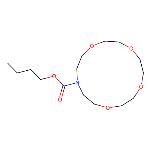 Butyl 1,4,7,10-tetraoxa-13-azacyclopentadecane-13-carboxylate structure