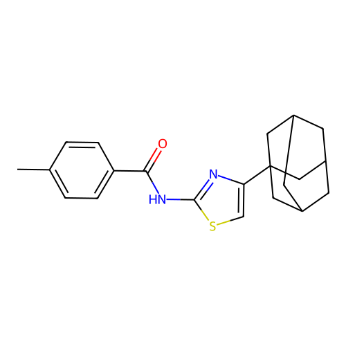N-[4-(1-adamantyl)-1,3-thiazol-2-yl]-4-methylbenzamide structure