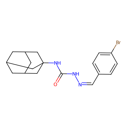 1-(1-adamantyl)-3-[(Z)-(4-bromophenyl)methylideneamino]urea structure