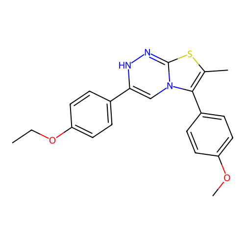 3-(4-ethoxyphenyl)-6-(4-methoxyphenyl)-7-methyl-2H-[1,3]thiazolo[2,3-c][1,2,4]triazine structure