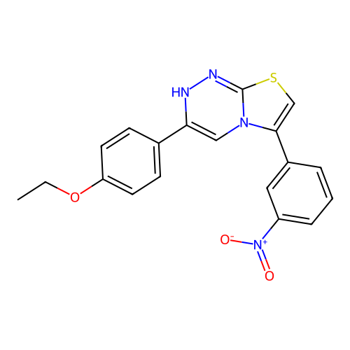 3-(4-ethoxyphenyl)-6-(3-nitrophenyl)-2H-[1,3]thiazolo[2,3-c][1,2,4]triazine structure