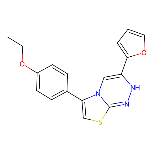 6-(4-ethoxyphenyl)-3-(furan-2-yl)-2H-[1,3]thiazolo[2,3-c][1,2,4]triazine structure