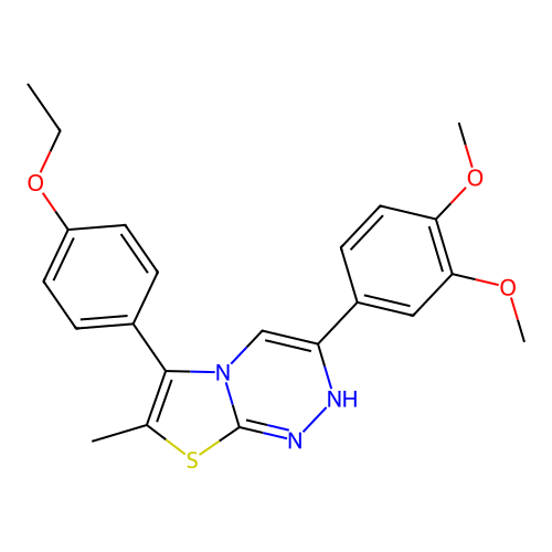 3-(3,4-dimethoxyphenyl)-6-(4-ethoxyphenyl)-7-methyl-2H-[1,3]thiazolo[2,3-c][1,2,4]triazine structure