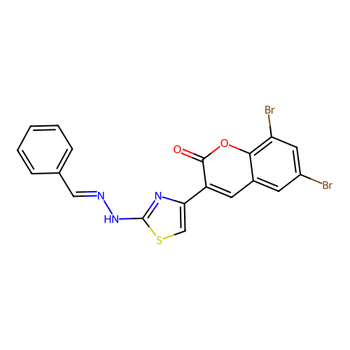 C19H11Br2N3O2S structure