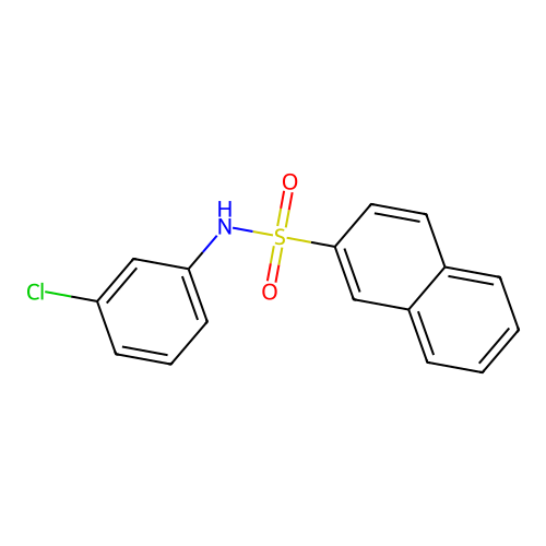 N-(3-chlorophenyl)naphthalene-2-sulfonamide structure