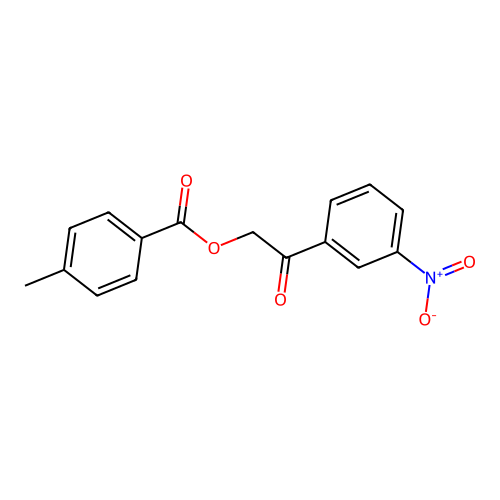 2-(3-Nitrophenyl)-2-oxoethyl 4-methylbenzoate structure