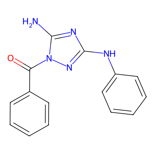 [5-Amino-3-(phenylamino)-1H-1,2,4-triazol-1-yl]phenylmethanone structure