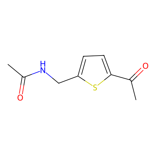 N-[(5-Acetyl-2-thienyl)methyl]acetamide structure