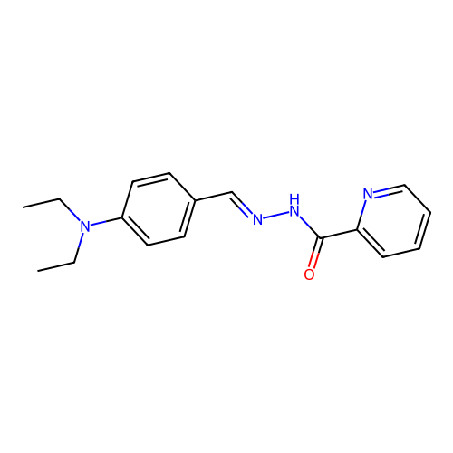 N-[(E)-[4-(diethylamino)phenyl]methylideneamino]pyridine-2-carboxamide structure