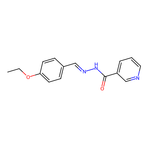 N'-[(E)-(4-ethoxyphenyl)methylidene]pyridine-3-carbohydrazide structure