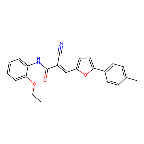(E)-2-cyano-N-(2-ethoxyphenyl)-3-(5-(p-tolyl)furan-2-yl)acrylamide structure