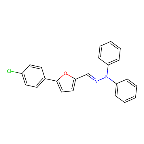 (2E)-2-{[5-(4-chlorophenyl)furan-2-yl]methylidene}-1,1-diphenylhydrazine structure