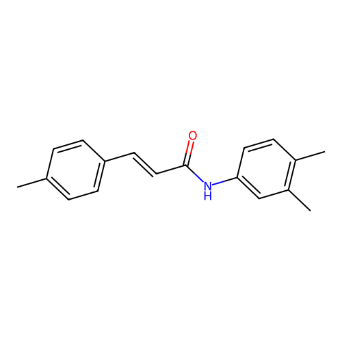 N-(3,4-dimethylphenyl)-3-(4-methylphenyl)prop-2-enamide structure