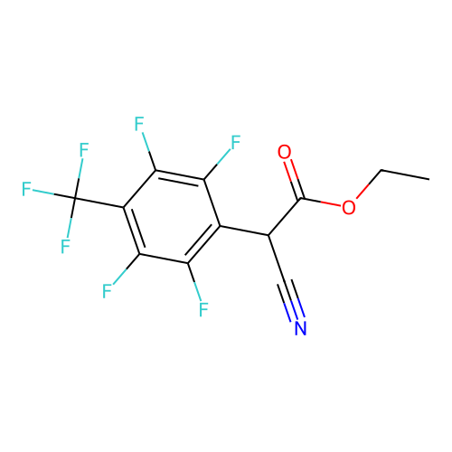 Ethyl cyano[2,3,5,6-tetrafluoro-4-(trifluoromethyl)phenyl]acetate structure