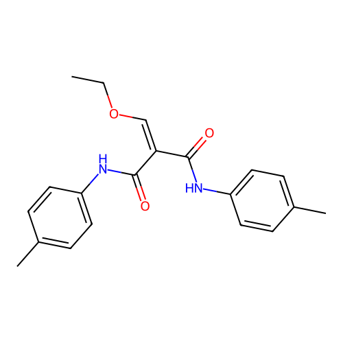 2-(ethoxymethylidene)-N,N'-bis(4-methylphenyl)propanediamide structure