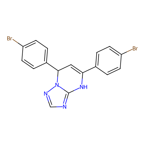 5,7-Bis(4-bromophenyl)-4,7-dihydro[1,2,4]triazolo[1,5-a]pyrimidine structure