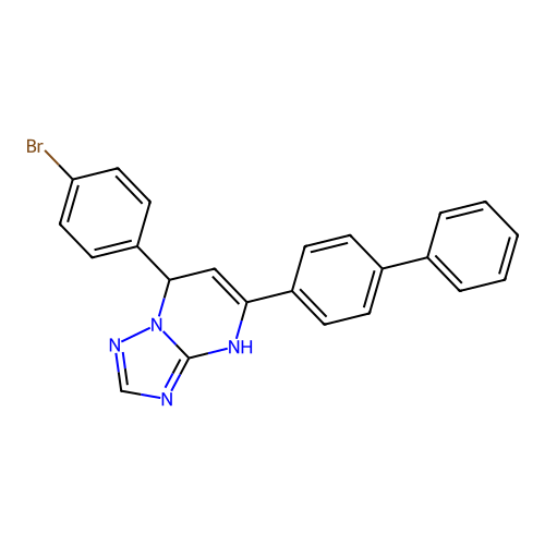 5-(Biphenyl-4-yl)-7-(4-bromophenyl)-4,7-dihydro[1,2,4]triazolo[1,5-a]pyrimidine structure