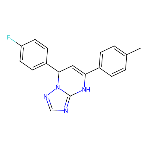 7-(4-fluorophenyl)-5-(4-methylphenyl)-4,7-dihydro[1,2,4]triazolo[1,5-a]pyrimidine structure