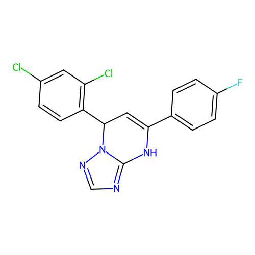 7-(2,4-DI-CL-PH)-5-(4-FLUOROPHENYL)-4,7-DIHYDRO(1,2,4)TRIAZOLO(1,5-A)PYRIMIDINE structure