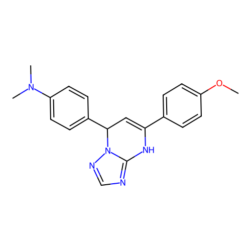 4-[5-(4-methoxyphenyl)-4H,7H-[1,2,4]triazolo[1,5-a]pyrimidin-7-yl]-N,N-dimethylaniline structure