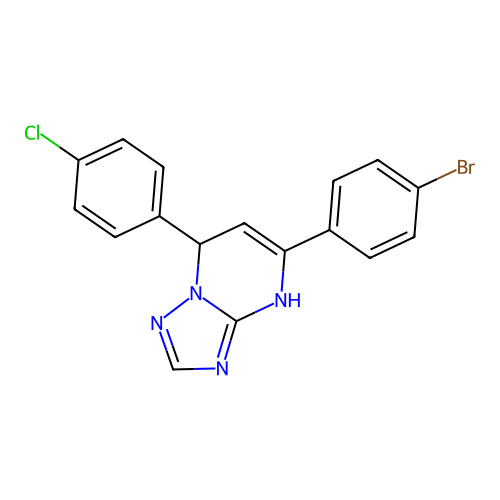 5-(4-Bromophenyl)-7-(4-chlorophenyl)-4,7-dihydro[1,2,4]triazolo[1,5-a]pyrimidine structure