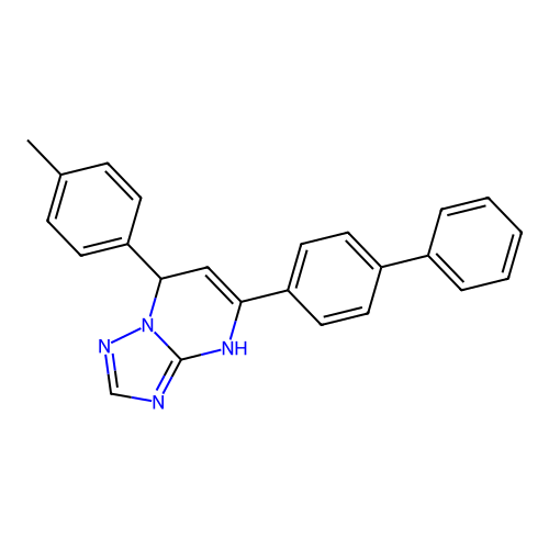 5-(Biphenyl-4-yl)-7-(4-methylphenyl)-4,7-dihydro[1,2,4]triazolo[1,5-a]pyrimidine structure