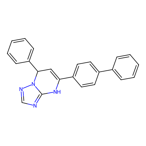 5-(Biphenyl-4-yl)-7-phenyl-4,7-dihydro[1,2,4]triazolo[1,5-a]pyrimidine structure