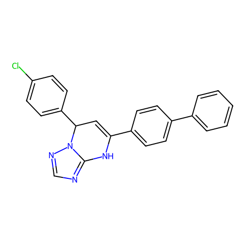 5-(Biphenyl-4-yl)-7-(4-chlorophenyl)-4,7-dihydro[1,2,4]triazolo[1,5-a]pyrimidine structure