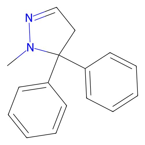 1-methyl-5,5-diphenyl-4H-pyrazole structure