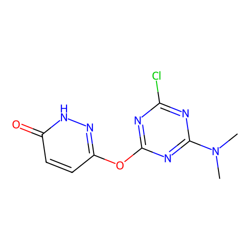 6-((4-Chloro-6-(dimethylamino)-1,3,5-triazin-2-yl)oxy)pyridazin-3-ol structure