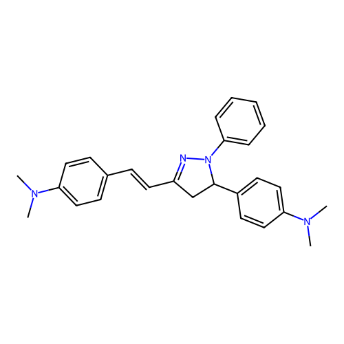 1-Phenyl-3-[4-(dimethylamino)styryl]-5-[4-(dimethylamino)phenyl]-2-pyrazoline structure