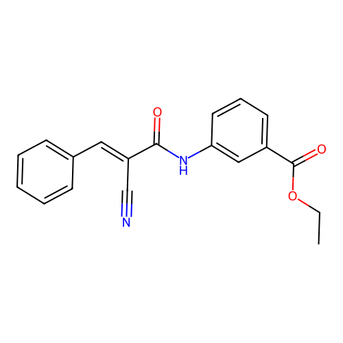 Ethyl 3-[(2Z)-2-cyano-3-phenylprop-2-enamido]benzoate structure