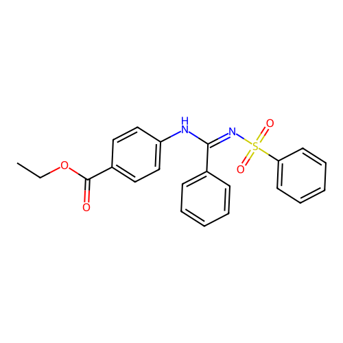 4-[(Benzenesulfonylimino-phenyl-methyl)-amino]-benzoic acid ethyl ester structure