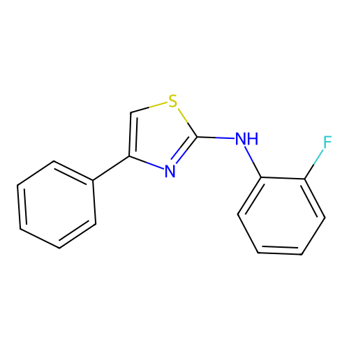 N-(2-fluorophenyl)-4-phenyl-1,3-thiazol-2-amine structure