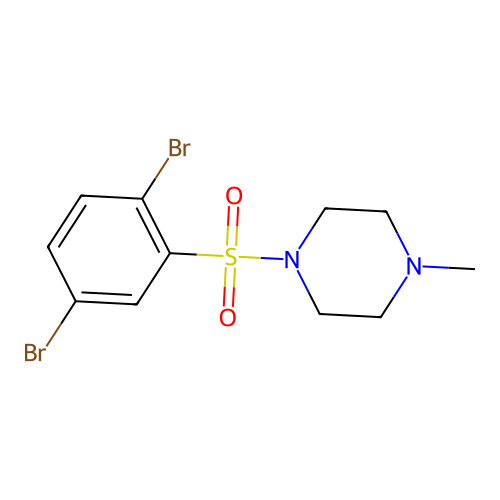 1-(2,5-Dibromophenyl)sulfonyl-4-methylpiperazine structure