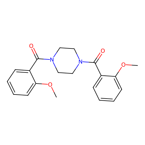 1,4-Bis(2-methoxybenzoyl)piperazine structure