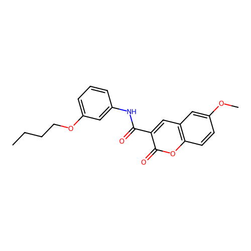 N-(3-butoxyphenyl)-6-methoxy-2-oxo-2H-chromene-3-carboxamide structure